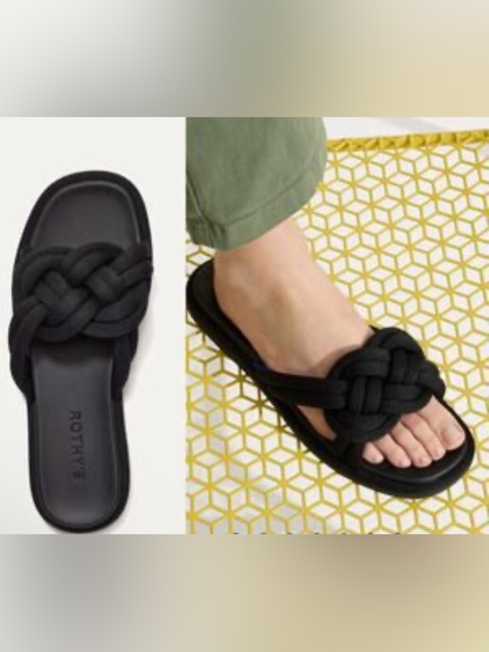Rothy's The Summer Sandal in Black Size 11.5